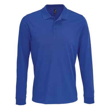 SOLS Unisex Adult Polycotton Long-Sleeved Polo Shirt (Royal Blue)