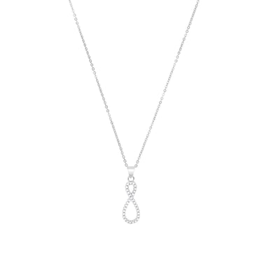 Amor chain with pendant for ladies, 925 Sterling silver, zirconia synth. | Infinity
