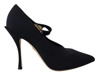 Dolce & Gabbana Svarta Strumpor Stretch Kristallklackar Dam skor