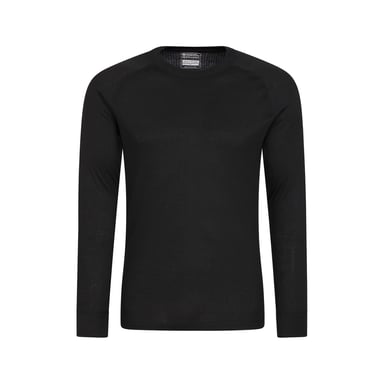 Mountain Warehouse Mens Talus Round Neck Long-Sleeved Thermal Top (Black)
