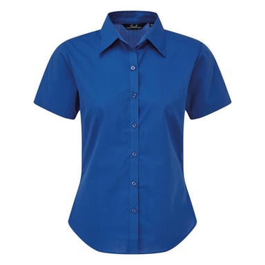 Premier Short Sleeve Poplin Blouse / Plain Work Shirt (Royal)