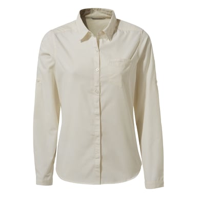 Craghoppers Womens/Ladies Kiwi II Long-Sleeved Shirt (Sea Salt White)