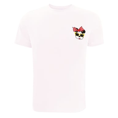 Disney Womens/Ladies Timeless Minnie Mouse Oversized T-Shirt (White/Black/Pink)