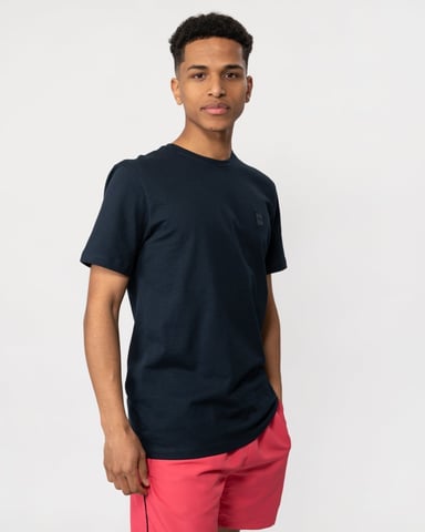BOSS Orange Tales Heren Katoenen Jersey T-shirt Met Logo Patch NOS