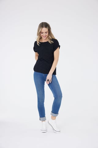 Maya Textured T-shirt - Black