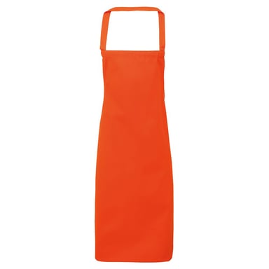 Premier Ladies/Womens Slim Apron (no Pocket) (Pack of 2) (Orange)