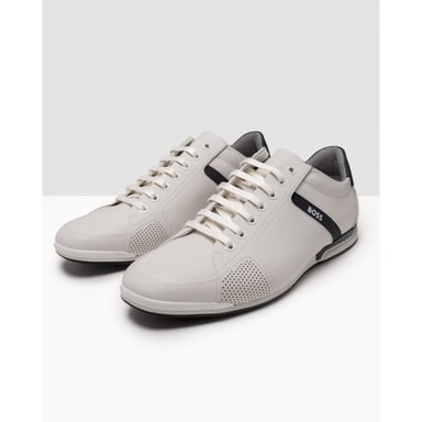 BOSS Green Saturn Leather Lux Low Profile Mens Trainers