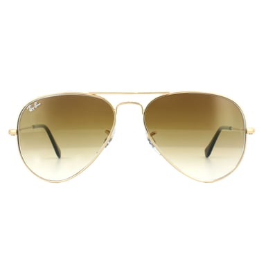 Ray-Ban Sunglasses Aviator 3025 001/51 Gold Brown Fade