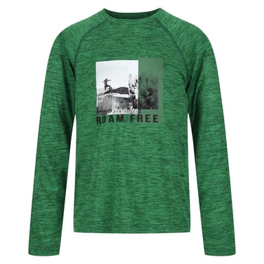 Regatta Childrens/Kids Burnlee Roam Free Graphic Print Marl T-Shirt (Field Green)