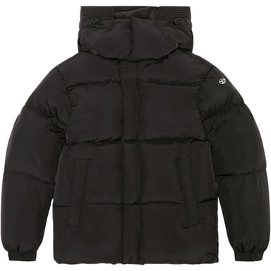 Diesel Plain Padded Hooded Black Jacket