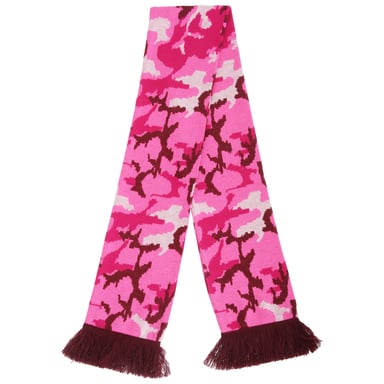 FLOSO Unisex Camouflage Knitted Winter Scarf With Fringe (Pink)