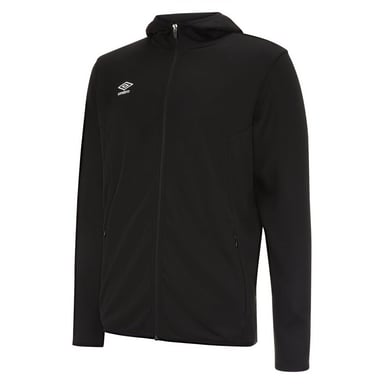 Umbro Mens Pro Fleece Full Zip Hoodie (Black/White)