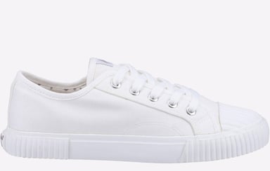 Hush Puppies Brooke Stof Dames Witte Sneakers