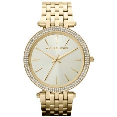 Michael Kors MK3191 Darci Glitz Gold Dial Pave Bezel Crystal Vrouwenhorloge