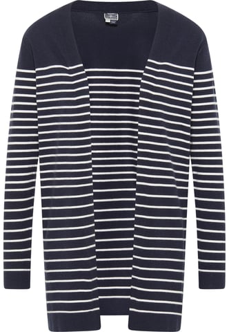 Dreimaster Cardigan women marine wool white