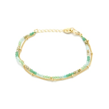 Luxenter Bracelet Luxenter Aiel Green Crystal finished in 18 carat yellow gold