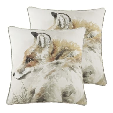Watercolour Fox Cushions (Twin Pack)