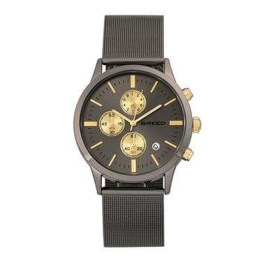 Breed Espinosa Chronograaf Horloge met Mesh-Armband en Datum