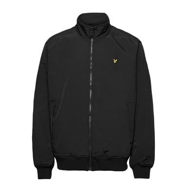 Lyle & Scott Fleece Lined Funnel Neck Jacket in Black