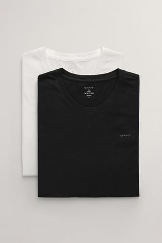 Crewneck Short Sleeve T-shirt 2-pack Black White