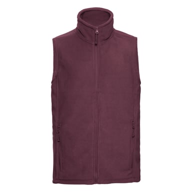 Russell Mens Fleece Outdoor Gilet (Burgundy)