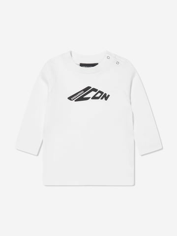 Dsquared2 Baby Long Sleeve Icon T-Shirt in White