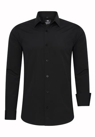 Rusty Neal Overhemden Overhemd Slim Fit Black