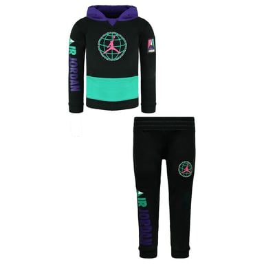 Nike Air Jordan Lange Mouw Pullover Stret Taille Zwart Kinder Trainingspak DD2576 010