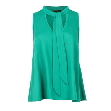 Green Tie Detail Sleeveless Top