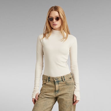 G-Star RAW Slim Rib Mock Top