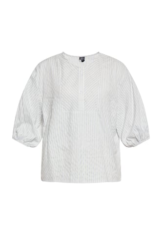Dreimaster Blouse women light blue wool white