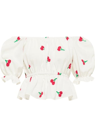 myMo embroidered cropped blouse osha