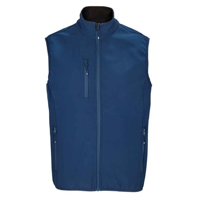 SOLS Mens Falcon Softshell Zipped Body Warmer (Abyss Blue)