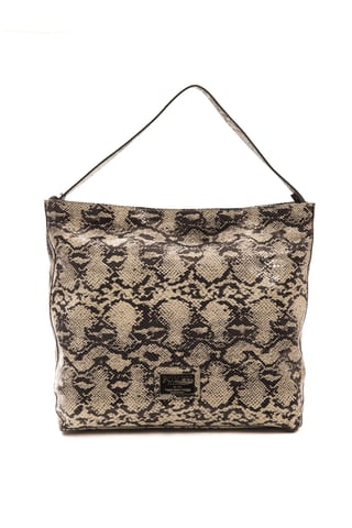 Pompei Donatella Women's Gray Leather Shoulder Bag