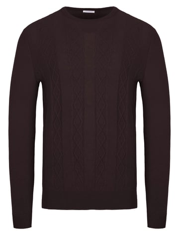 Malo Optimum cashmere pullover dark brown