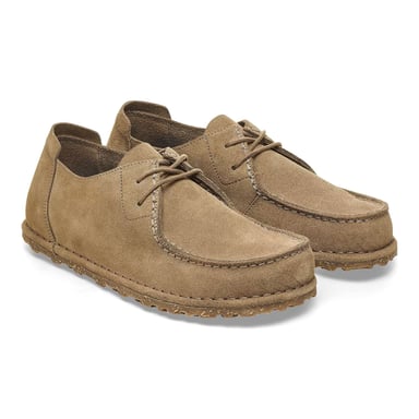 Birkenstock Utti Suede Men's Taupe Lace-Up Shoes