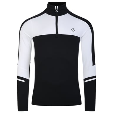 Dare 2B Mens Speed Core Stretch Half Zip Base Layer Top (Black/White)