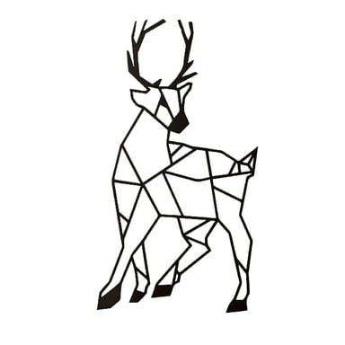HOMEMANIA Deer Wall Decoration, in Black