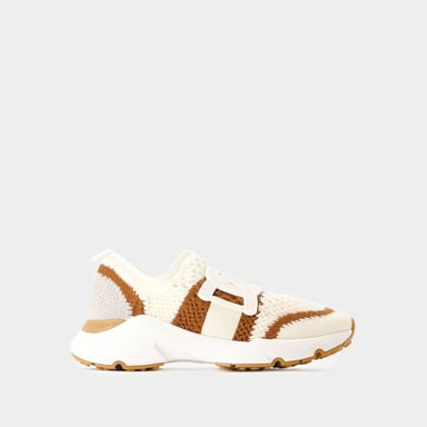 Sport Run Sneakers - <#Tod's#> - Canvas - Beige