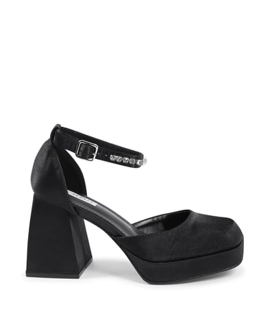19V69 Italia Womens Ankle Strap Pump Black