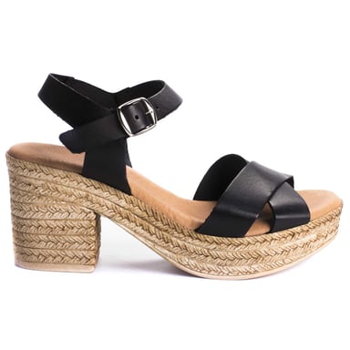 Confortable heel sandal Montevita in Black