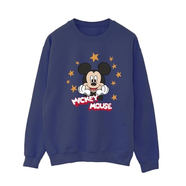 Disney Womens/Ladies Mickey Mouse Stars Sweatshirt (Navy Blue)
