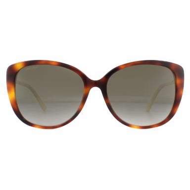 Jimmy Choo Sunglasses ALY/F/S 086 HA Havana Brown Brown Gradient