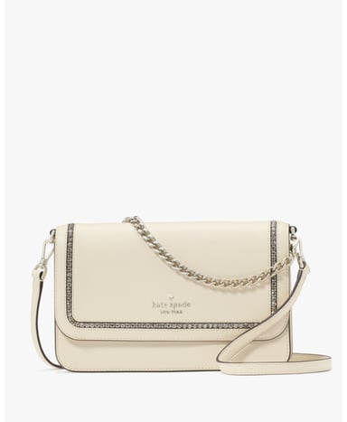 Madison Faux Crystal Inlay Willow Medium Flap Convertible Crossbody
