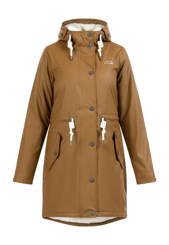 ICEBOUND Rain coat with teddy lining women dark sand