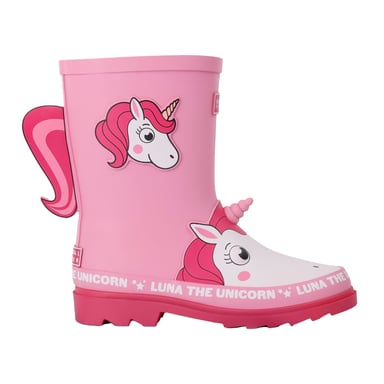 Regatta Childrens/Kids Mudplay II Luna The Unicorn Wellington Boots (Pink)