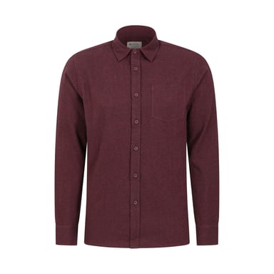 Mountain Warehouse Mens Bamford Melange Shirt (Burgundy)