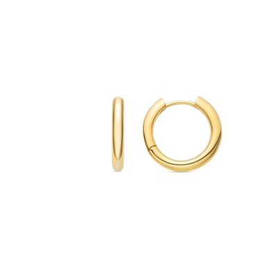 Luxenter Kuye earrings with shiny zirconia finished in 18K yellow gold