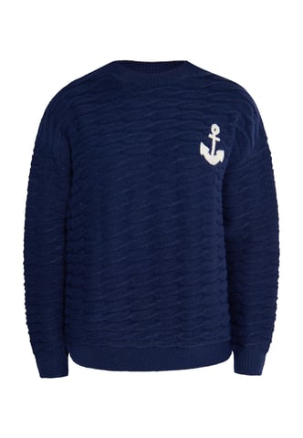 Dreimaster Knitted pullover women marine