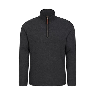 Mountain Warehouse Mens Beta Contrast Zip Top (Charcoal)